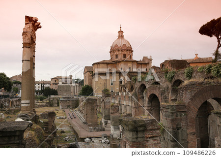 Trajan column, roman forum, Rome, Italy 109486226
