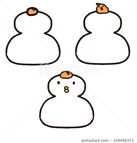 鏡餅和小雞形鏡餅 109486355