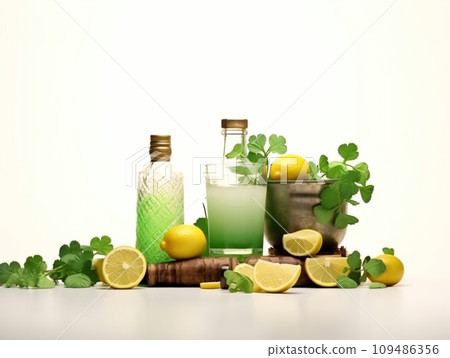 Composition for St. Patrick's Day isolated on white background 109486356
