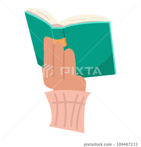 Hand Holding with open book 109487215