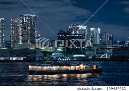 東京中央區晴海碼頭公園的夜景 東京中央區晴海碼頭公園的夜景 109487682