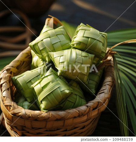 Delicious ketupat for Ramadan or eid celebration. Delicious ketupat for Ramadan or eid celebration. 109488159