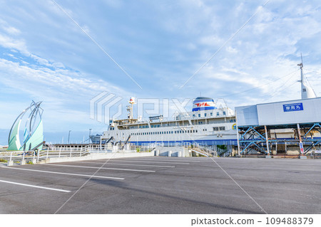 Hakodate City, Hokkaido, Hakodate City Seikan Ferry Memorial Museum Mashu Maru on a sunny day 109488379