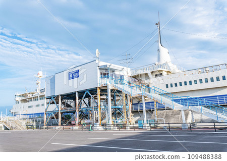 Hakodate City, Hokkaido, Hakodate City Seikan Ferry Memorial Museum Mashu Maru on a sunny day 109488388