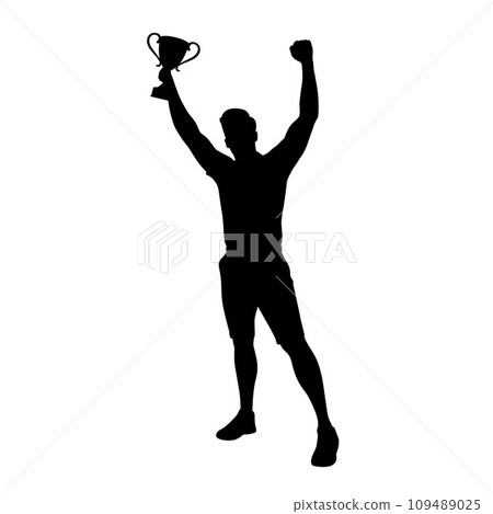 trophy, vector, silhouette 109489025