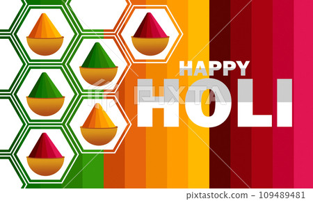 Happy Holi colorful greeting card design Happy Holi colorful greeting card design 109489481