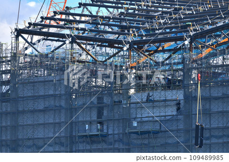 Construction site Kobe Arena construction site scene Construction site Kobe Arena construction site scene 109489985