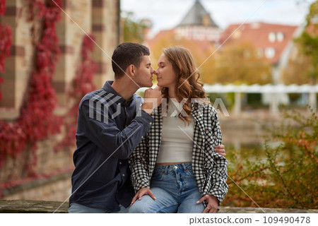 Warm Embrace of Teen Love in the Autumn Park. Capturing Teen Moments: Love Blossoms in Autumn's Embrace. Teenagers in Love: Embracing the Autumn Vibe Warm Embrace of Teen Love in the Autumn Park. Capturing Teen Moments: Love Blossoms in Autumn's Embrace. Teenagers in Love: Embracing the Autumn Vibe 109490478