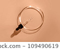 Demonstrating color of the year 2024. Pastel beige colored background with copy space showing trendy color for the nex year. High quality photo 109490619