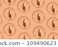 Demonstrating color of the year 2024. Pastel beige colored background with copy space showing trendy color for the nex year. High quality photo 109490623