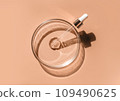 Demonstrating color of the year 2024. Pastel beige colored background with copy space showing trendy color for the nex year. High quality photo 109490625