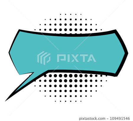 Comic style speech bubble. Speech balloon or element. Funny vector design element. Vector cartoon illustration isolated on white background 109491546