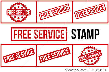 Free Service Rubber Stamp set Vector 109493501