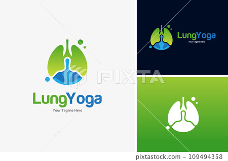 Minimalist lung yoga healthy icon logo design vector, health care logo design template Minimalist lung yoga healthy icon logo design vector, health care logo design template 109494358