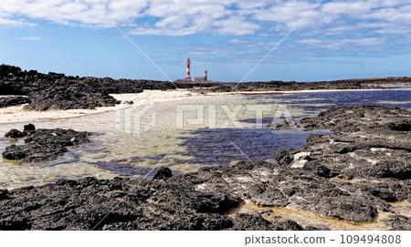 Natural tidal pools of The Playa de los Charcos beach - Fuerteventura Natural tidal pools of The Playa de los Charcos beach - Fuerteventura 109494808