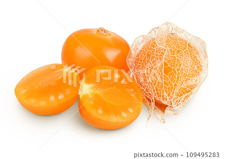 Cape gooseberry or physalis isolated on white background wit full depth of field Cape gooseberry or physalis isolated on white background wit full depth of field 109495283