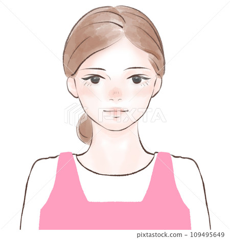 穿粉紅色圍裙的女人 109495649