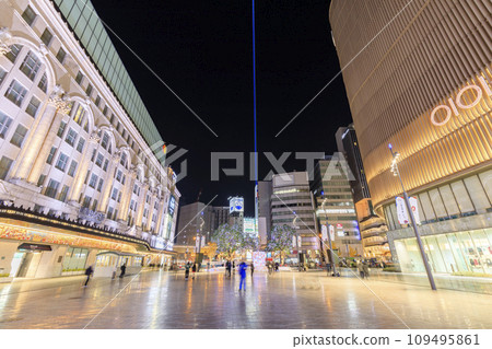 Night view of Namba Square in front of Nankai Namba Station, Namba, Chuo-ku, Osaka 109495861