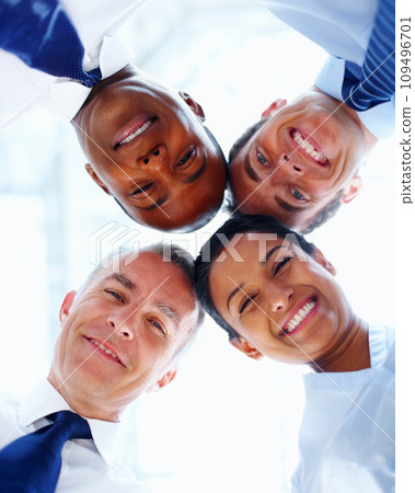 Portrait, businesspeople and together with low angle in office for diversity, unity and support. Corporate, man and woman by smile on face for global, inclusion or community for future partnership Portrait, businesspeople and together with low angle in office for diversity, unity and support. Corporate, man and woman by smile on face for global, inclusion or community for future partnership 109496701