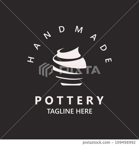 Pottery logo design handmade, creative traditional mug craft concept inspiration nature workshop template Pottery logo design handmade, creative traditional mug craft concept inspiration nature workshop template 109498992