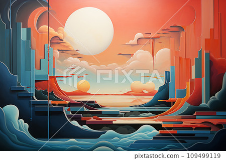 Abstract art, wall background. Vibrant colors, precise compositions Abstract art, wall background. Vibrant colors, precise compositions 109499119