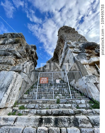 Elements of ancient architecture and ruins of Ephesus, Izmir.  109499788
