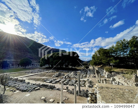 Elements of ancient architecture and ruins of Ephesus, Izmir. Elements of ancient architecture and ruins of Ephesus, Izmir. 109499847