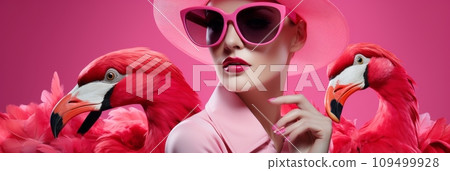 Exotic bird and high fashion 109499928