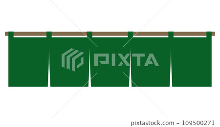 Japanese-style dark green noren Japanese-style dark green noren 109500271