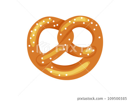 Bretzel or pretzle with salt tradition bread from germany.Vector illustration Bretzel or pretzle with salt tradition bread from germany.Vector illustration 109500385