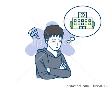 A middle school and high school boy who refuses to go to school and doesn't want to go to school. A middle school and high school boy who refuses to go to school and doesn't want to go to school. 109501120