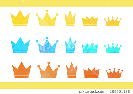 Illustrations that can be used as crown ranking icons 3 Illustrations that can be used as crown ranking icons 3 109501188