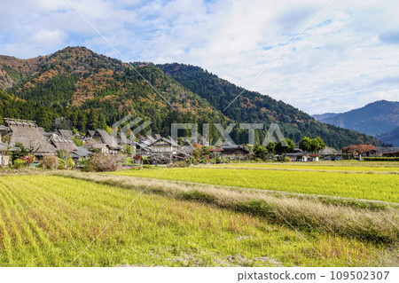 Original scenery of Japan (Autumn Miyama Kayabuki no Sato) 109502307