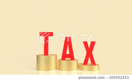 Tax on coins for Business concept 3d rendering 109502833