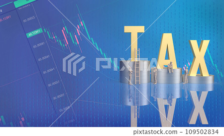 Tax on coins for Business concept 3d rendering 109502834