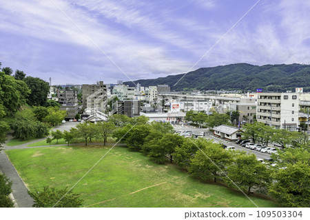 Ueda Station area, view from Ueda Castle, Ueda City, Nagano Prefecture Ueda Station area, view from Ueda Castle, Ueda City, Nagano Prefecture 109503304