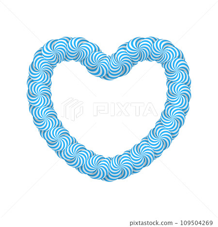 Lollipop blue heart frame Lollipop blue heart frame 109504269
