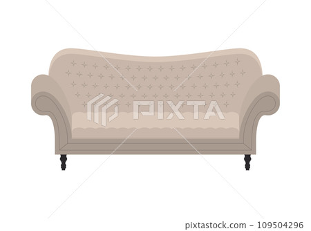 Blue vintage sofa. Antique couch. Blue vintage sofa. Antique couch. 109504296