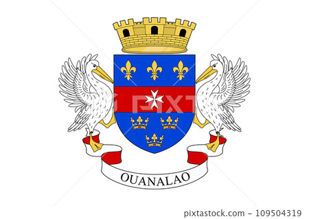 National flag of Saint Barthelemy Island National flag of Saint Barthelemy Island 109504319