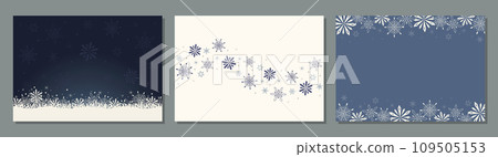 Snowflake frame template set background vector illustration Christmas stylish 109505153