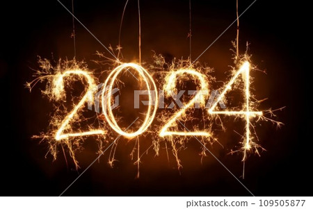 New year fireworks  background  2024 109505877