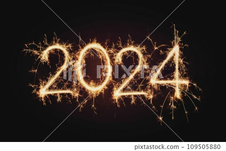 New year fireworks background 2024 New year fireworks background 2024 109505880