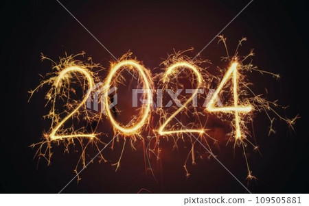 New year fireworks  background  2024 109505881