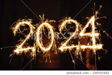 New year fireworks  background  2024 109505882