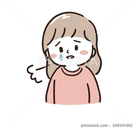 crying girl sighing crying girl sighing 109505902