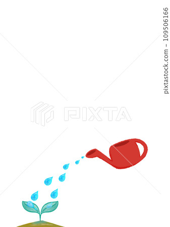 澆水雙葉蠟筆觸控圖[A4，垂直] 109506166