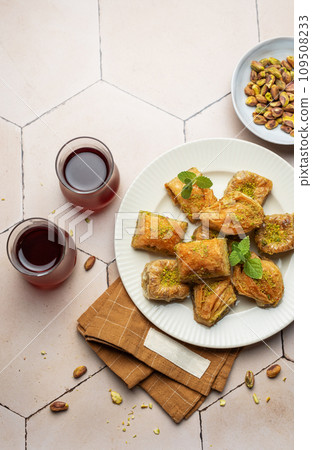 Turkish traditional baklava 109508233