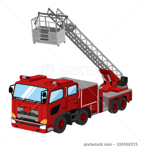 Illustration of fire ladder truck Illustration of fire ladder truck 109508355