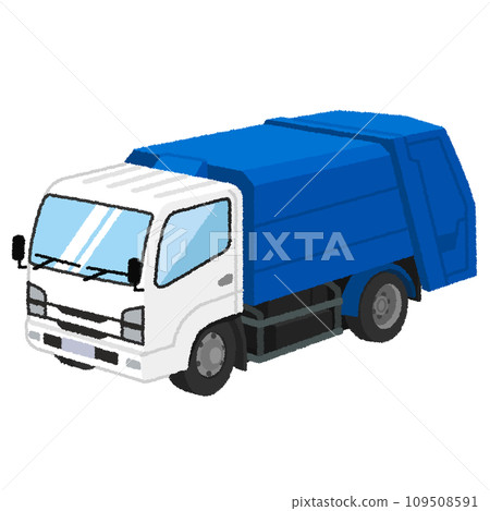 Illustration of garbage truck 109508591