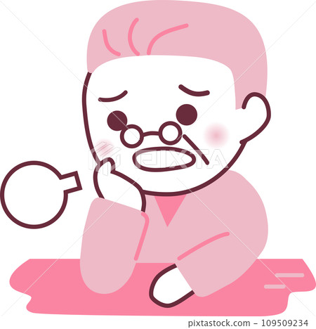 Illustration of a person who is sighing and having trouble Illustration of a person who is sighing and having trouble 109509234